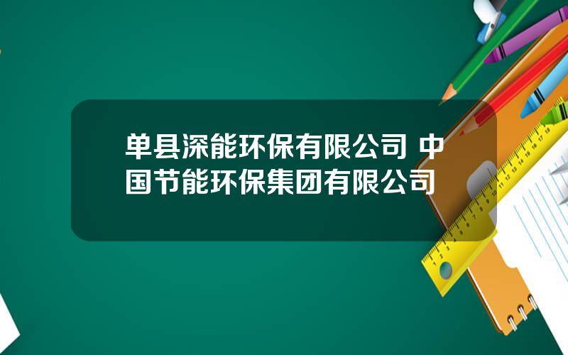 单县深能环保有限公司 中国节能环保集团有限公司